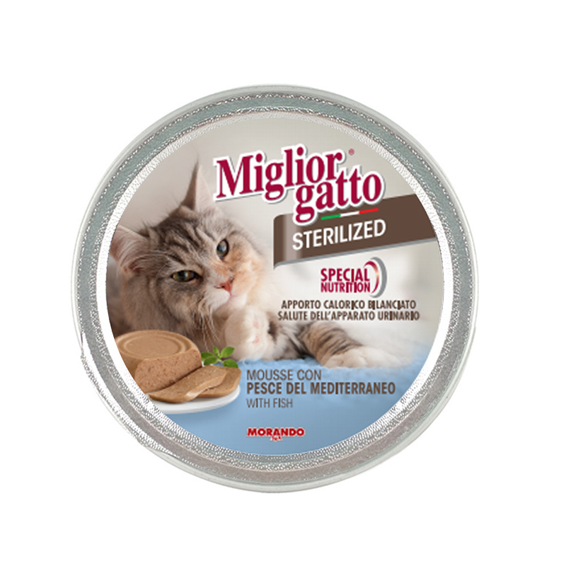 Migliorgatto Sterilized Mousse with Fish深海鱼肉慕斯猫湿粮 85g