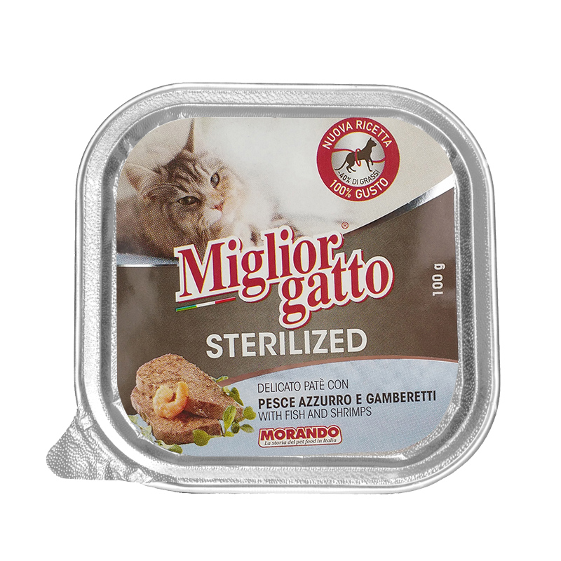 Migliorgatto Sterilized Fish and Shrimps深海鱼和虾猫湿粮 100g