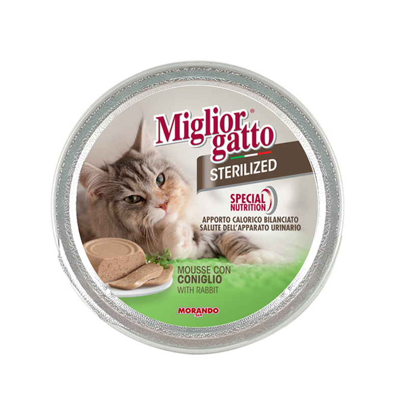 Migliorgatto Sterilized Mousse with Rabbit兔肉慕斯绝育猫湿粮 85g